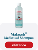 Malaseb medicated shampoo for managing bacterial and yeast skin infections in dogs and cats