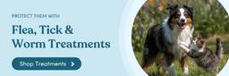 Shop flea, tick and worm treatments for dogs and cats at Pet Chemist