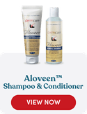 Aloveen oatmeal shampoo and conditioner for soothing and moisturising dry, itchy skin in pets